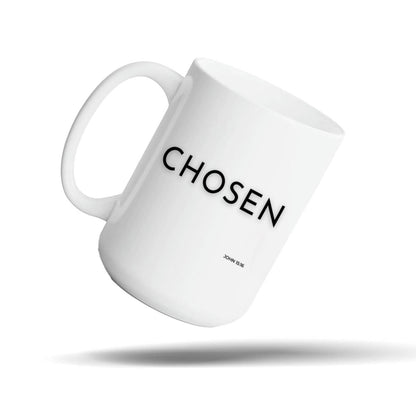 Chosen White 15oz Faith Mug for Women – Chosen Scripture Faith Drinkware | Kingdom Mugs