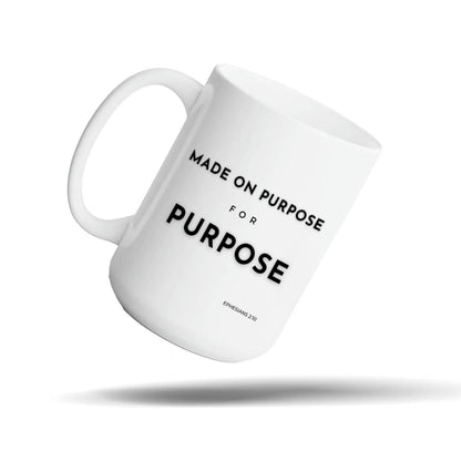 Made On Purpose White 15oz Bible Verse Mug Gift – Unique Christian Drinkware | Kingdom Mugs