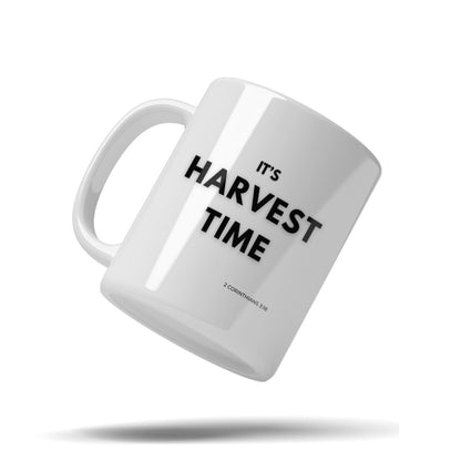 It's Harvest Time Bold White 11oz Religious Coffee Mug – Bold Harvest Faith Gift Under $25 | Kingdom Mugs